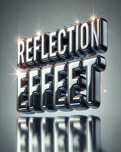 Text Exclude Effect and  Reflection Effect
